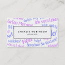 Search for language interpreter business cards Teacher