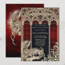 Search for adult masquerade party invitations Black
