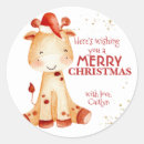 Search for giraffe christmas stickers Santa