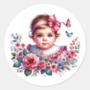 Search for vintage girls stickers Flowers