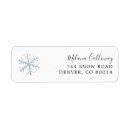 Search for winter blue return address labels Snowflake
