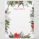 Search for christmas personal stationery Poinsettia