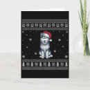 Search for siberian husky christmas cards Santa