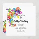 Search for swirl birthday invitations Colourful