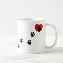 Search for paw prints on my heart mugs Cat