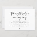 Search for big day invitations The night before
