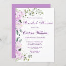 Search for violet bridal shower invitations Greenery