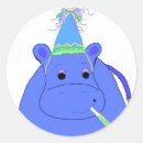 Search for blue hippo stickers Birthday