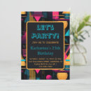 Search for 80s neon invitations Y2k