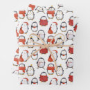 Search for penguin christmas wrapping paper Santa