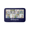 Search for monogrammed bath mats Navy blue