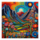 Search for psychedelic landscape posters Nature