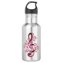 Search for music water bottles Treble clef