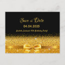Search for 40th birthday save the date postcards Gold