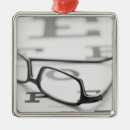 Search for eye glasses christmas tree decorations White
