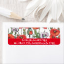 Search for poppies return address labels Illustration