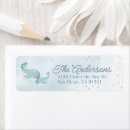 Search for whale baby shower return address labels Blue