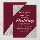 Search for burgundy and silver invitations Modern