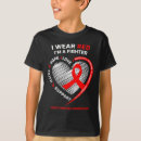 Search for heart disease warrior tshirts Red