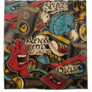 Search for graffiti shower curtains Retro