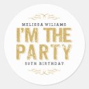 Search for black white gold birthday stickers Elegant