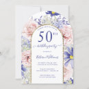 Search for purple and gold 50th birthday invitations Watercolor