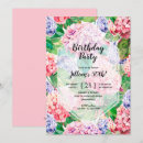 Search for hydrangea birthday invitations Pink