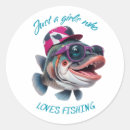 Search for fishing girl stickers Fisherman