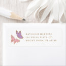 Search for butterflies return address labels Gold