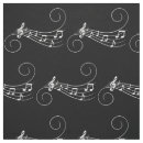 Search for musical notes fabric White