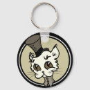 Search for funny illustration key rings Cat