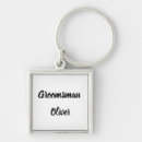 Search for wedding favour square key rings Black and white