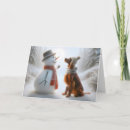 Search for winter snowman cards Dog