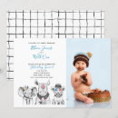 Search for baby boy 1st birthday invitations Wild one