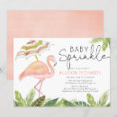 Search for flamingo baby girl shower invitations Greenery