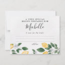 Search for lemon recipe cards Calligraphy