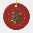Search for happy new year christmas tree decorations Red