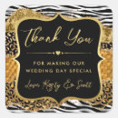 Search for zebra print wedding stickers Thank you