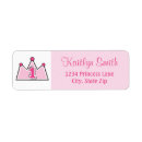 Search for princess return address labels Girl