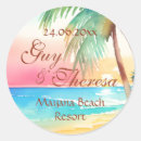 Search for sunset beach wedding stickers Island