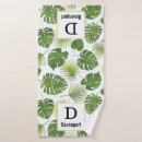 Search for green leaves bath towels Palm