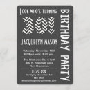 Search for womans female 30th birthday invitations Black and white