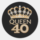 Search for 40th bday stickers Black and gold