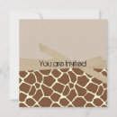 Search for animal print baby shower invitations Brown