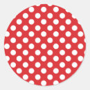 Search for red and white polka dots stickers Retro