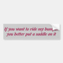 Search for ride bumper stickers Saddle
