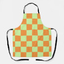 Search for orange green aprons Chequered