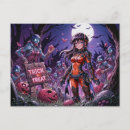 Search for hand tricks postcards Trick or treat