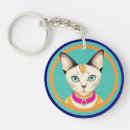 Search for eyes closed key rings Cat