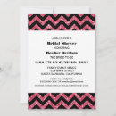 Search for chevron bridal shower invitations Glitter